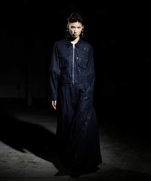 NON TOKYO（ノントーキョー）の「NON TOKYO/ノントーキョー/ラメデニムジャケット（デニムジャケット・レディース・ブラック/グリーン/インディゴブルー・FREE）」の7枚目の写真