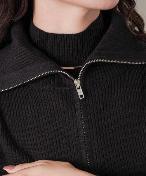 Bou Jeloud(ブージュルード)の「【セットアップ】ハーフZIPトップスセットワンピース(ワンピース・レディース・モカ/ブラック・FREE)」の12枚目の写真