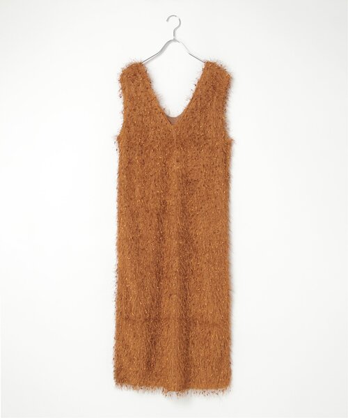 VENCEEXCHANGE（ヴァンスエクスチェンジ）の「リボンヤーン2wayジャンスカ（ワンピース・レディース・ブラウン/ブラック/グレー・M）」の20枚目の写真