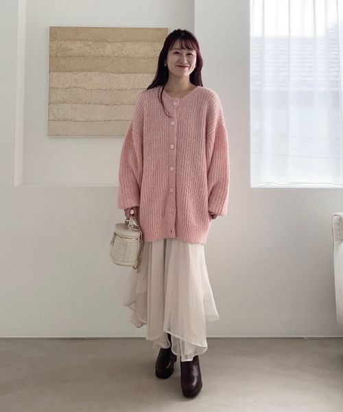 mysty woman（ミスティウーマン）の「【スタッフプロデュース】MiO企画・箔プリントシアースカート  246853（スカート・レディース・ホワイト/ブラウン/ベージュ系その他/ブルー系その他・FREE）」の6枚目の写真