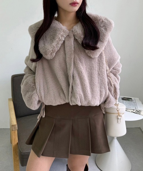 one after another NICE CLAUP(ワンアフターアナザーナイスクラップ)の「プリーツミニスカート(スカート・レディース・ブラック/アイボリー/杢グレー/モカ・MEDIUM/SMALL)」の22枚目の写真