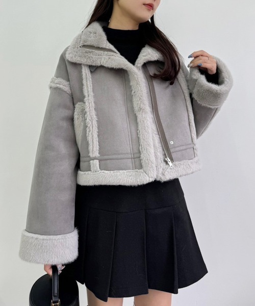 one after another NICE CLAUP(ワンアフターアナザーナイスクラップ)の「プリーツミニスカート(スカート・レディース・ブラック/アイボリー/杢グレー/モカ・MEDIUM/SMALL)」の7枚目の写真