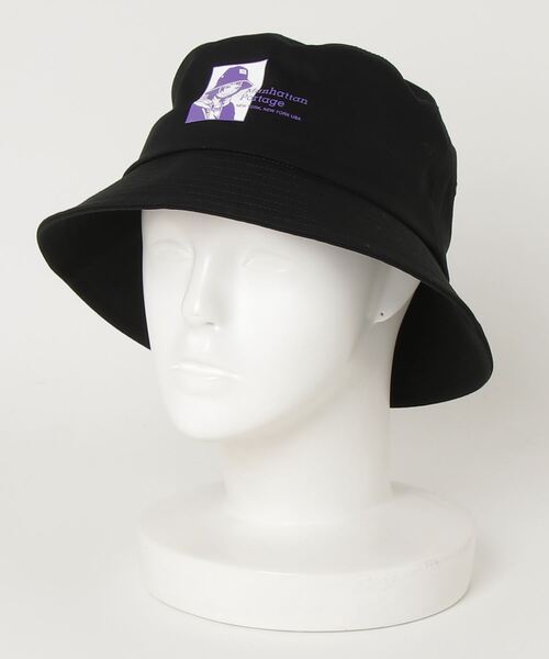 Manhattan Portage（マンハッタンポーテージ）の「Manhattan Portage/マンハッタンポーテージ  ハット "Hime×Manhattan Portage" Bucket Hat MP303（ハット・メンズ・ブラック×パープル・FREE）」の9枚目の写真