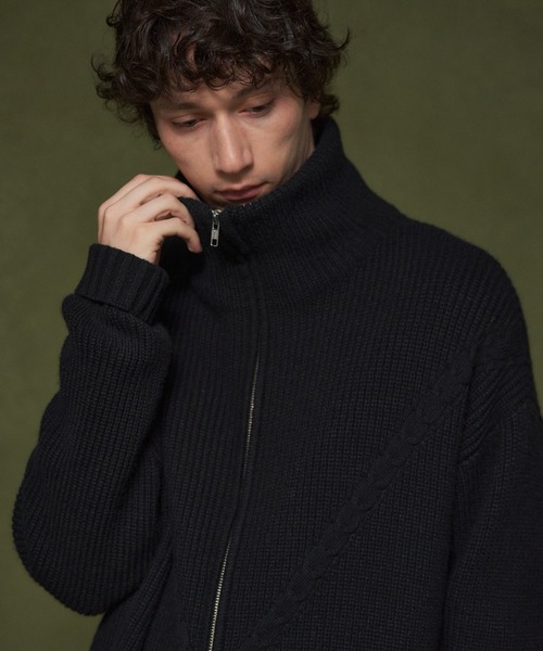 COLUMN（コラム）の「COLUMN / ジップアップ ニットカーディガン