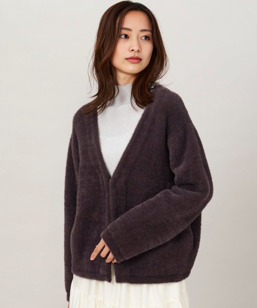 【セール】m.f.エディトリアル レディース ストレッチ ハンドウォッシャブル ノーカラー フェザーニットコート（カーディガン/ボレロ）｜m.f.editorial（エムエフエディトリアル）