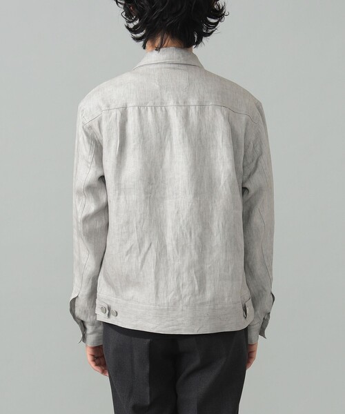 BEAMS F（ビームスエフ）の「【別注】Jeanik / リネン 2ndタイプ ブルゾン（ブルゾン・メンズ・ブラック/ナチュラル・SMALL/MEDIUM/LARGE）」の18枚目の写真