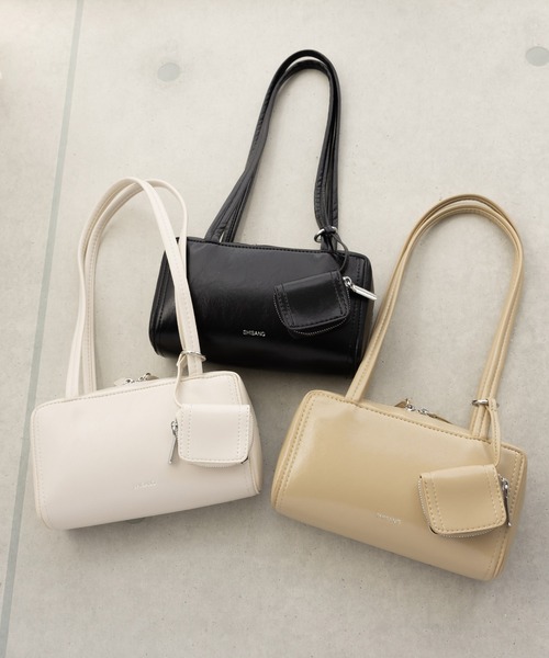 SVEC(シュベック)の「スクエア ショルダーバッグ(ショルダーバッグ・レディース・ホワイト/クリーム/ブラック・FREE)」の3枚目の写真