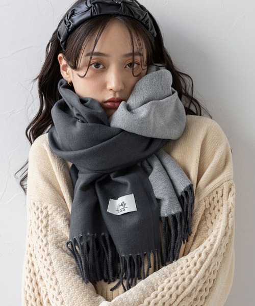 UNISEX】カシミヤタッチ/リバーシブルマフラー（マフラー）｜RAGEBLUE