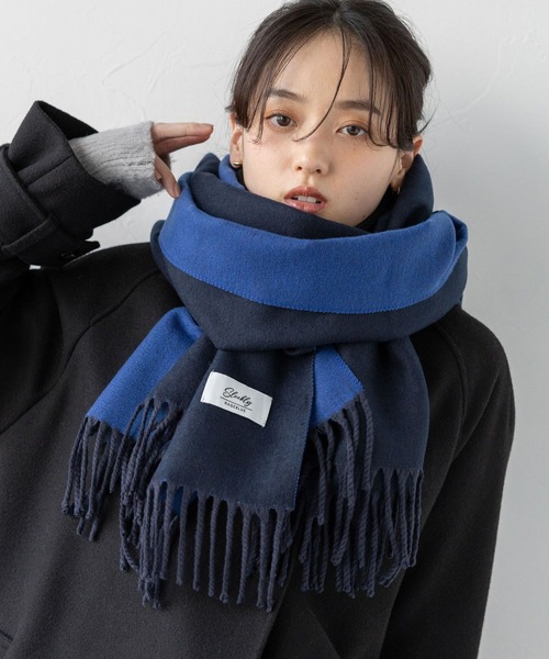 RAGEBLUE（レイジブルー）の「【UNISEX】カシミヤタッチ/リバーシブルマフラー（マフラー・メンズ・ネイビー/ダークグレー・FREE）」の6枚目の写真