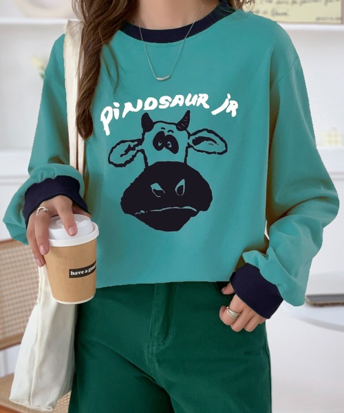 GEMEDA(ジェメダ)の「プリントTシャツ(Tシャツ/カットソー・レディース・ベージュ/ブルー・M)」の4枚目の写真