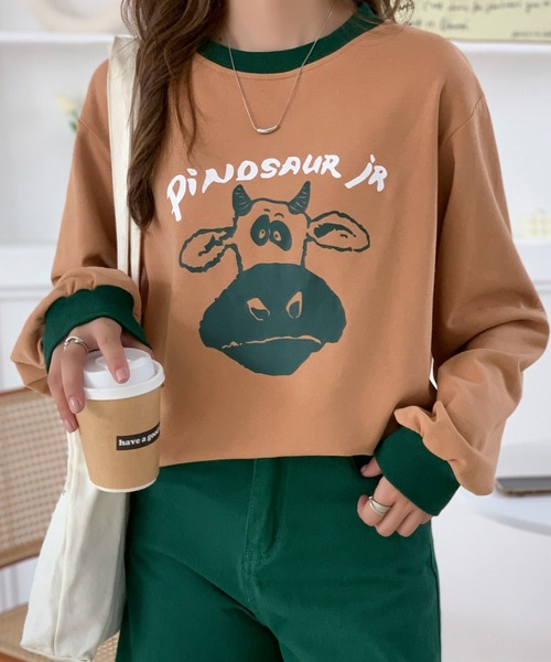 GEMEDA(ジェメダ)の「プリントTシャツ(Tシャツ/カットソー・レディース・ベージュ/ブルー・M)」の9枚目の写真