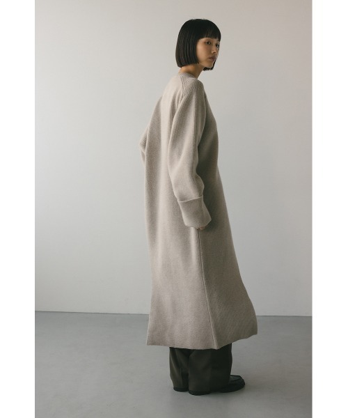 STYLEMIXER（スタイルミキサー）の「サイドカッティングロングニット（ニット/セーター・レディース・ベージュ/ブラウン・FREE）」の15枚目の写真