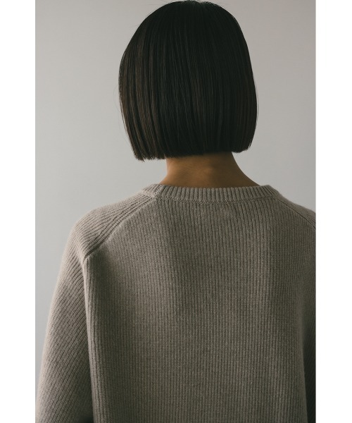 STYLEMIXER（スタイルミキサー）の「サイドカッティングロングニット（ニット/セーター・レディース・ベージュ/ブラウン・FREE）」の20枚目の写真