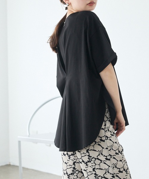 LAVEANGE（ラビアンジェ）の「【好機能シリーズ】接触冷感/UVカット/吸水速乾/バックタックプルオーバー（Tシャツ/カットソー・レディース・ブルー/ブラック/オフホワイト・5L/4L/3L/LL/M）」の20枚目の写真