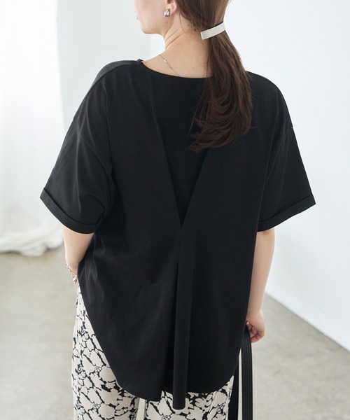 LAVEANGE（ラビアンジェ）の「【好機能シリーズ】接触冷感/UVカット/吸水速乾/バックタックプルオーバー（Tシャツ/カットソー・レディース・ブルー/ブラック/オフホワイト・5L/4L/3L/LL/M）」の22枚目の写真