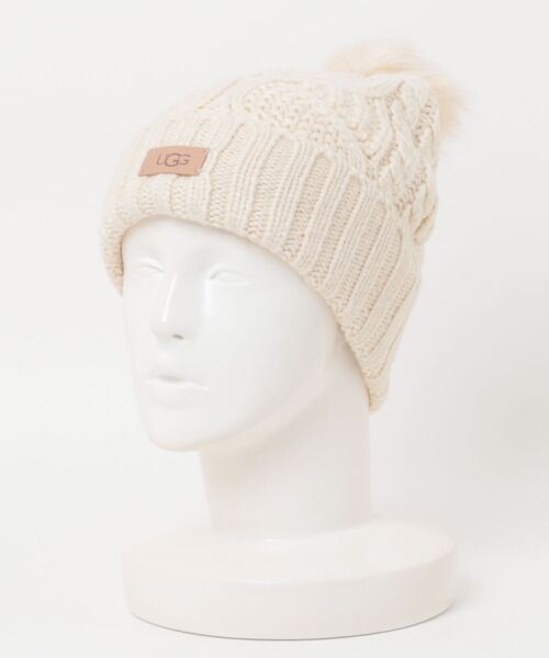 UGG ケーブル ビーニー ウィズ ポム W CABLE BEANIE WITH POM（ニット