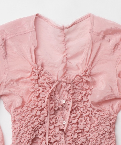 PRANK PROJECT（プランクプロジェクト）の「シャーリングトップ / Shirring Top（その他トップス・レディース・ブラック/ピンク/ホワイト・FREE）」の12枚目の写真