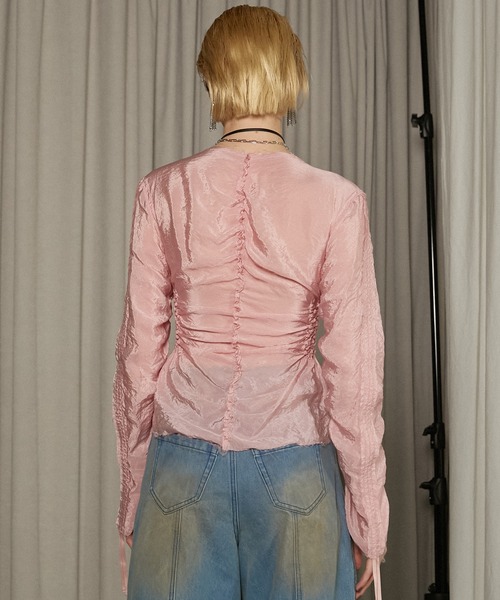 PRANK PROJECT（プランクプロジェクト）の「シャーリングトップ / Shirring Top（その他トップス・レディース・ブラック/ピンク/ホワイト・FREE）」の6枚目の写真