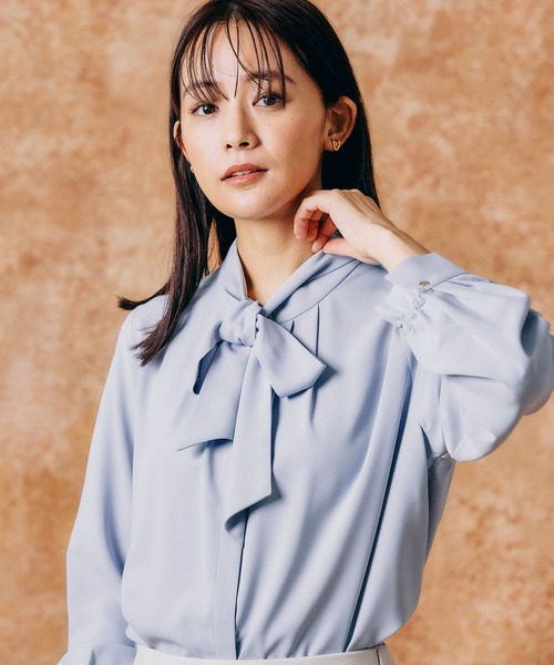 アイケア machan お手入れラクラク2WAYボウタイブラウス/133609（シャツ/ブラウス