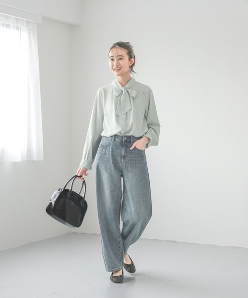 アイケア machan お手入れラクラク2WAYボウタイブラウス/133609（シャツ/ブラウス