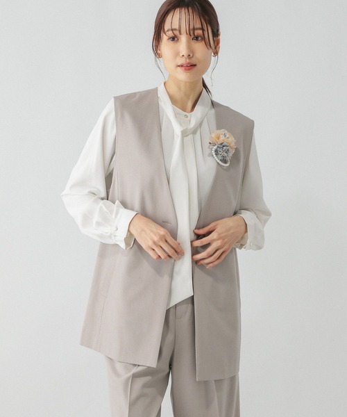 セプト様 お手入れラクラク2WAYボウタイブラウス/133609（シャツ/ブラウス