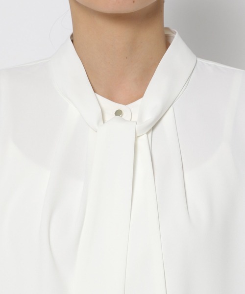 GLOBAL WORK（グローバルワーク）の「お手入れラクラク2WAYボウタイブラウス/133609（シャツ/ブラウス・レディース・ミント/オフホワイト/グレイッシュベージュ/サックスブルー・SMALL/MEDIUM/LARGE/X-LARGE）」の17枚目の写真