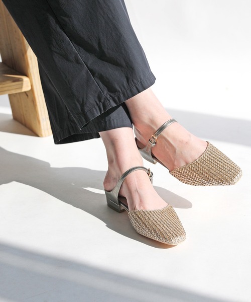 RiiiKa（リーカ）の「【RiiiKa/リーカ】メッシュミュール（サンダル・レディース・アイボリー/ブラック/シルバー・S/M/L/LL）」の3枚目の写真