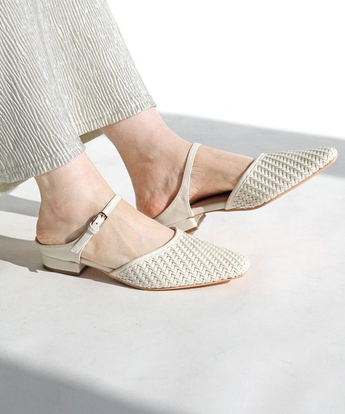 RiiiKa（リーカ）の「【RiiiKa/リーカ】メッシュミュール（サンダル・レディース・アイボリー/ブラック/シルバー・S/M/L/LL）」の2枚目の写真