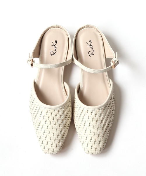 RiiiKa（リーカ）の「【RiiiKa/リーカ】メッシュミュール（サンダル・レディース・アイボリー/ブラック/シルバー・S/M/L/LL）」の4枚目の写真