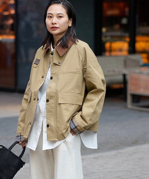 Barbour(バブアー)の「別注【Barbour/バブアー】OS SPEY SMU(その他アウター・レディース・カーキ/ベージュ/ホワイト・LARGE/MEDIUM)」の1枚目の写真