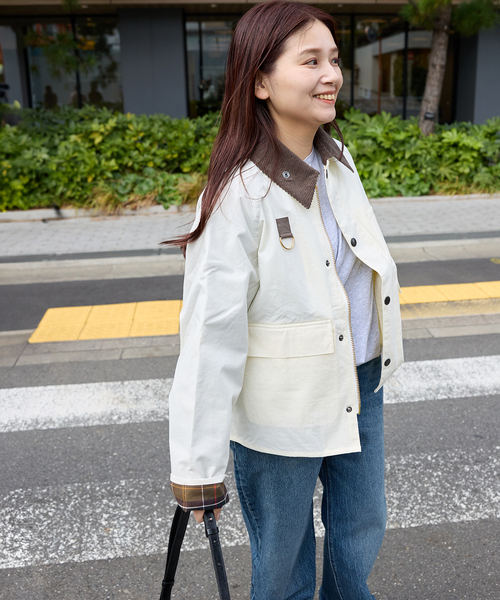 Barbour(バブアー)の「別注【Barbour/バブアー】OS SPEY SMU(その他アウター・レディース・カーキ/ベージュ/ホワイト・LARGE/MEDIUM)」の2枚目の写真