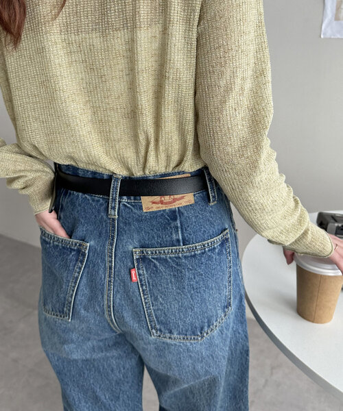 DISCOAT（ディスコート）の「プランプバックルレザーベルト（ベルト・レディース・ブラック/キャメル/ダークブラウン・FREE）」の6枚目の写真