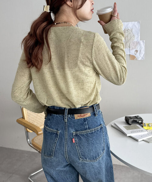 DISCOAT（ディスコート）の「プランプバックルレザーベルト（ベルト・レディース・ブラック/キャメル/ダークブラウン・FREE）」の9枚目の写真