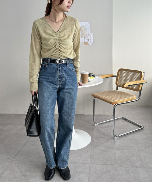 DISCOAT（ディスコート）の「プランプバックルレザーベルト（ベルト・レディース・ブラック/キャメル/ダークブラウン・FREE）」の10枚目の写真