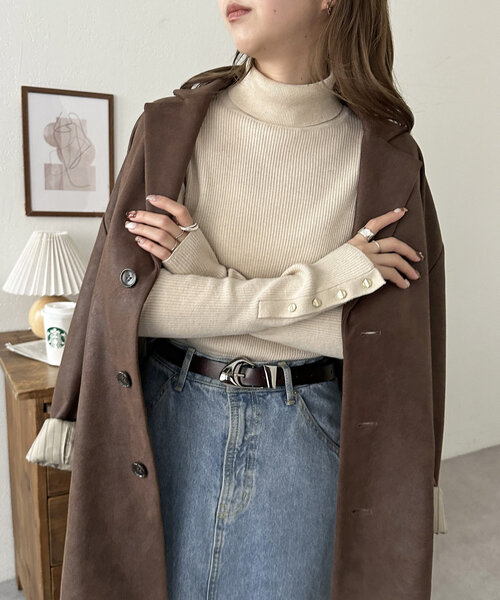 DISCOAT（ディスコート）の「プランプバックルレザーベルト（ベルト・レディース・ブラック/キャメル/ダークブラウン・FREE）」の12枚目の写真