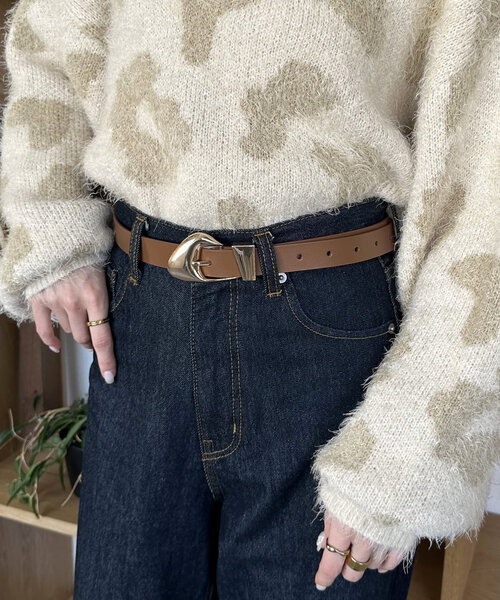 DISCOAT（ディスコート）の「プランプバックルレザーベルト（ベルト・レディース・ブラック/キャメル/ダークブラウン・FREE）」の17枚目の写真