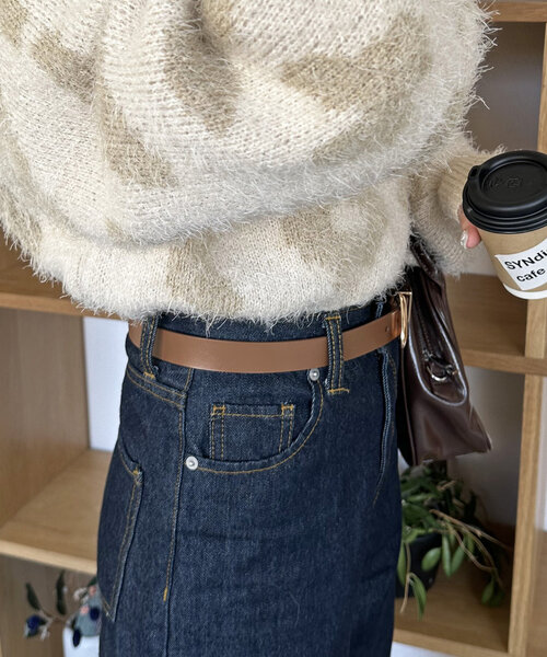 DISCOAT（ディスコート）の「プランプバックルレザーベルト（ベルト・レディース・ブラック/キャメル/ダークブラウン・FREE）」の20枚目の写真