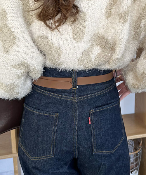 DISCOAT（ディスコート）の「プランプバックルレザーベルト（ベルト・レディース・ブラック/キャメル/ダークブラウン・FREE）」の21枚目の写真