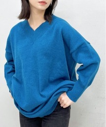 En serio TOKYO（エンソリオトーキョー）の「Vネックミドル丈ニットワンピース（ワンピース）」