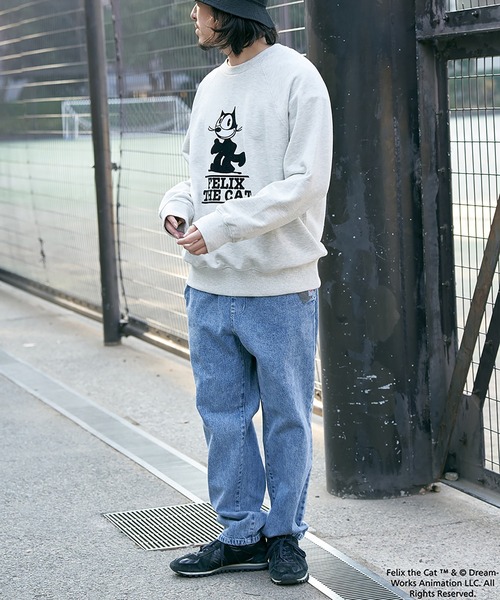 VENCEEXCHANGE（ヴァンスエクスチェンジ）の「"Felix the cat" フィリックス・ザ・キャット / ラグランフロッキートレーナー（スウェット・メンズ・ライトグレー/ブルー/チャコール・L/LL/M）」の17枚目の写真