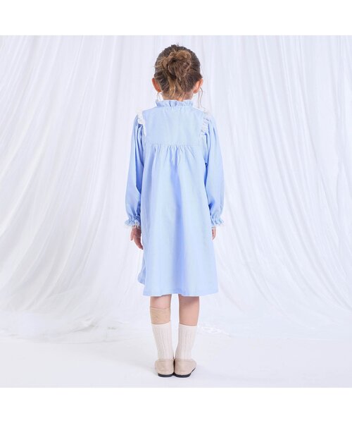 Seraph（セラフ）の「【リンク/ジュニア対応】mimosa刺しゅうワンピース（ワンピース・キッズ・サックスブルー/アイボリー・140/130/120/110/100/90/80）」の15枚目の写真