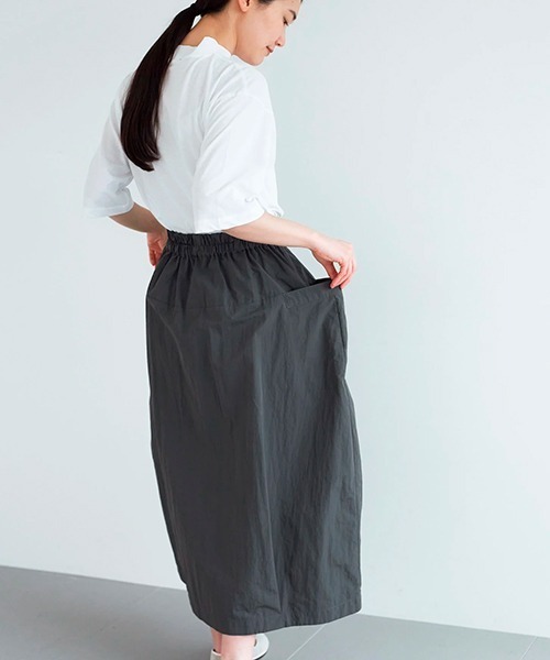 a644 āta/アタクラスカ ナイロンコクーンスカート 美品 ata skirt 1. / ナイロン コクーンスカート（スカート）｜ata