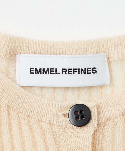 EMMEL REFINES（エメルリファインズ）の「＜EMMEL REFINES＞EM リブジャカード シアー カーディガン（カーディガン/ボレロ・レディース・ライトブルー/ライム/ピンク/ベージュ・FREE）」の18枚目の写真