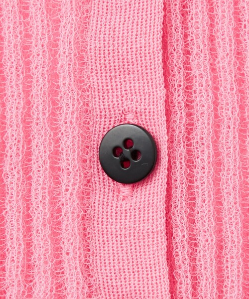 EMMEL REFINES（エメルリファインズ）の「＜EMMEL REFINES＞EM リブジャカード シアー カーディガン（カーディガン/ボレロ・レディース・ライトブルー/ライム/ピンク/ベージュ・FREE）」の10枚目の写真