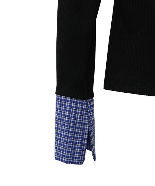 tinkerend(ティンカーエンド)の「Ruched Striped Ribbed Cardigan / シャーリングストライプリブカーディガン(シャツ/ブラウス・レディース・ブラック/グレー/ホワイト/ブラウン/ブラック系その他/グレー系その他・FREE)」の11枚目の写真