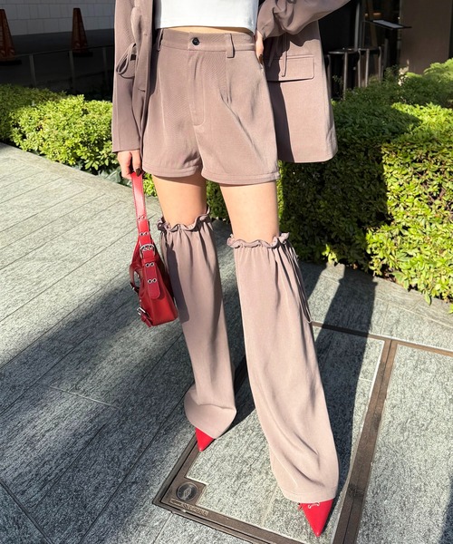 SPIRALGIRL（スパイラルガール）の「マルチウェイレッグウォーマーパンツ（その他パンツ・レディース・ブラウン/グレー/ブラック/ブルー・FREE）」の3枚目の写真