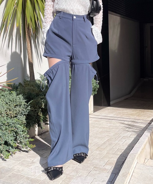 SPIRALGIRL（スパイラルガール）の「マルチウェイレッグウォーマーパンツ（その他パンツ・レディース・ブラウン/グレー/ブラック/ブルー・FREE）」の4枚目の写真