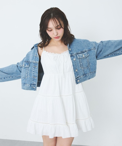 INGNI（イング）の「クロップド丈Gジャン（デニムジャケット・レディース・ブルー系その他/ブルー系その他3/グレー・M）」の22枚目の写真