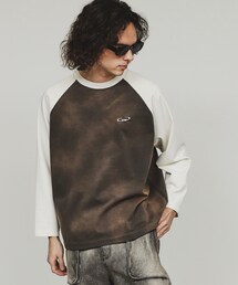 tk.TAKEO KIKUCHI | ブリーチラグランスリーブTシャツ(Tシャツ/カットソー)