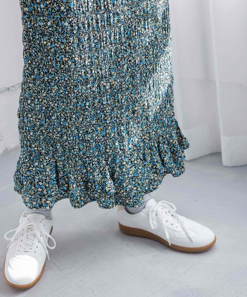 LOWRYS FARM（ローリーズファーム）の「スソフリルシャーリングスカート　310173（スカート・レディース・ブラック系その他/ブラック/アイボリー/イエロー・FREE）」の20枚目の写真